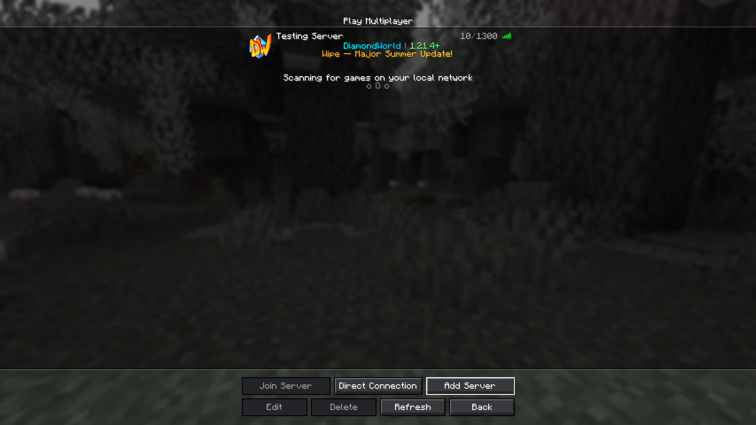 DiamondWorld add server